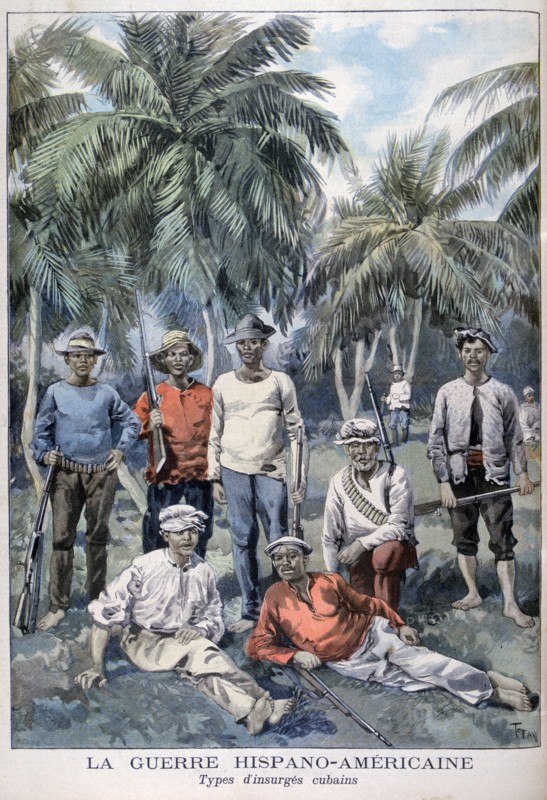 Insurgent Cubans during the Spanish-American War, 1898. Creator: F Meaulle.