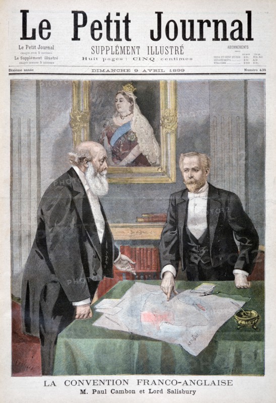 The Anglo-French Convention, 1899.  Creators: Oswaldo Tofani, F Meaulle.