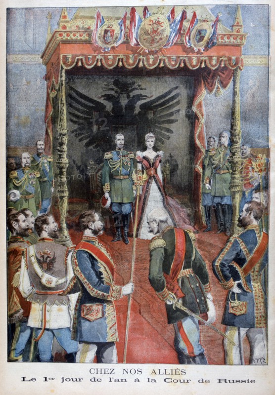 New Year's Day reception at the Russian court, 1897. Artist: Henri Meyer