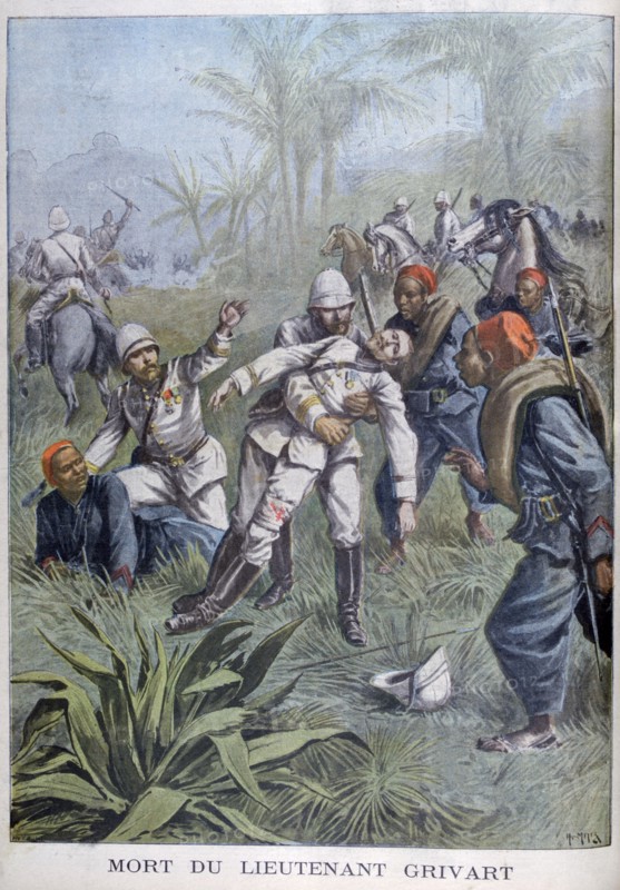The death of lieutenant Grivart, Niger, 1899. Artist: Henri Meyer