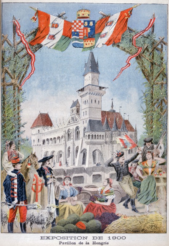 The Hungarian pavilion at the Universal Exhibition of 1900, Paris, 1900. Artist: Unknown