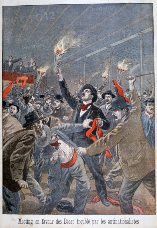 Meeting in favour of Boers disturbed by the anti-nationalists, 1900. Artist: Oswaldo Tofani