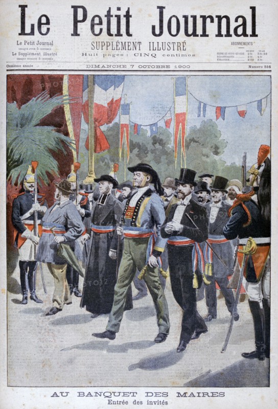 Mayor's Banquet, Paris, 1900. Artist: Unknown