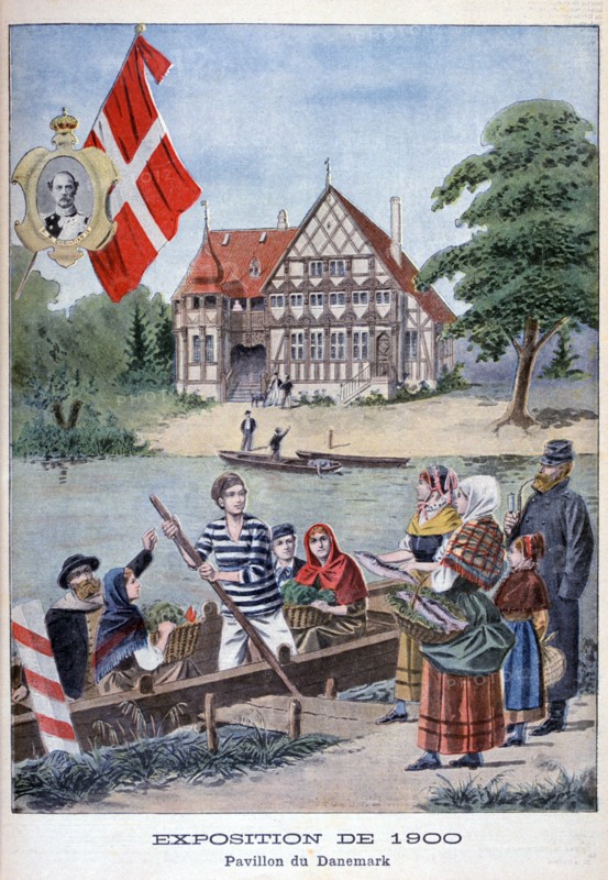 The Danish pavilion at the Universal Exhibition of 1900, Paris, 1900. Artist: Unknown