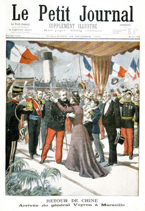 Arrival of General Voyron at Marseilles on his return from China, 1901. Artist: Unknown