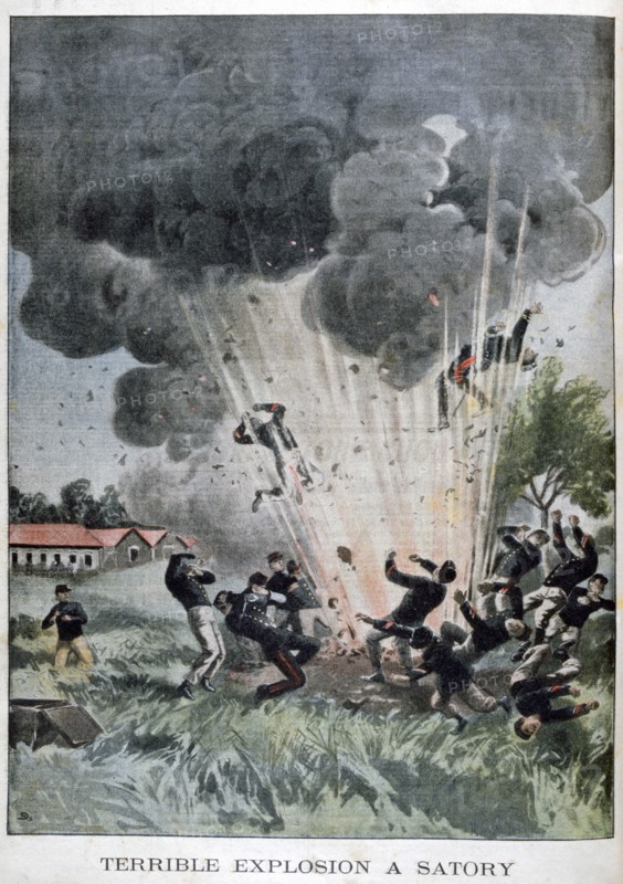 Terrible explosion at Satory, France, 1902. Artist: Unknown