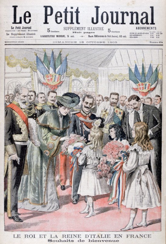 The King and Queen of Italy in France, 1903. Artist: Unknown
