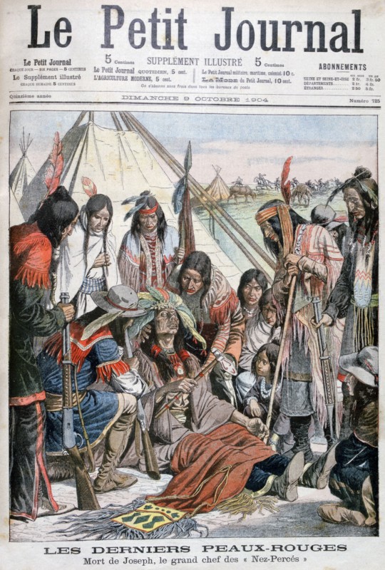 Death of Joseph, Chief of the Nez-Perce, 1904. Artist: Unknown