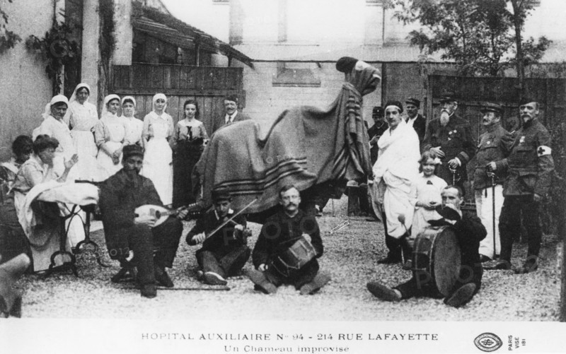 Improvised camel, auxiliary hospital, Rue Lafayette, Paris, France, World War I, 1914-1918. Artist: Unknown