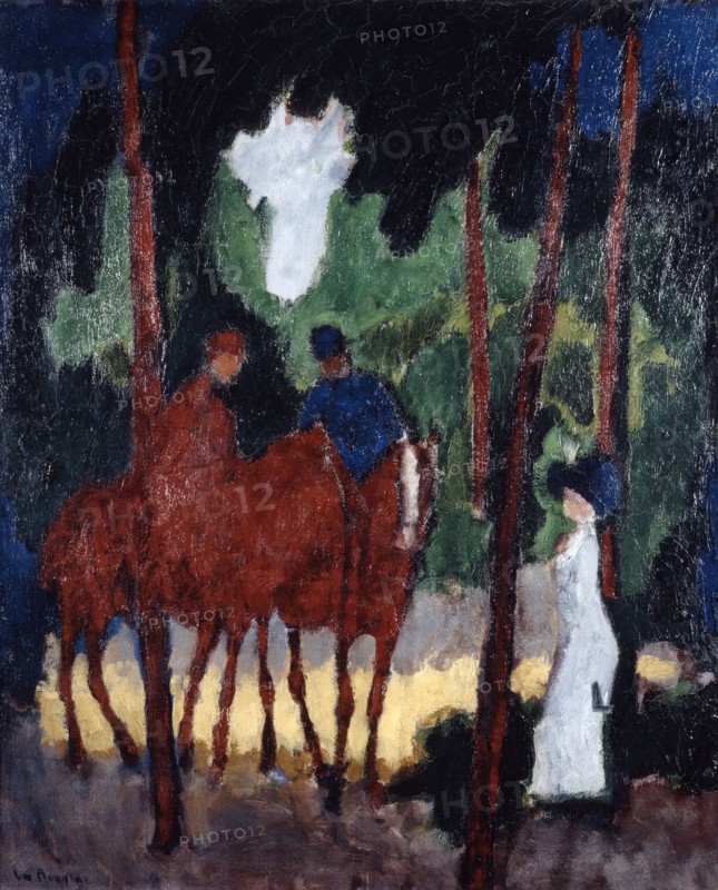 'Riders in the Wood of Boulogne,' c1904. Artist: Unknown
