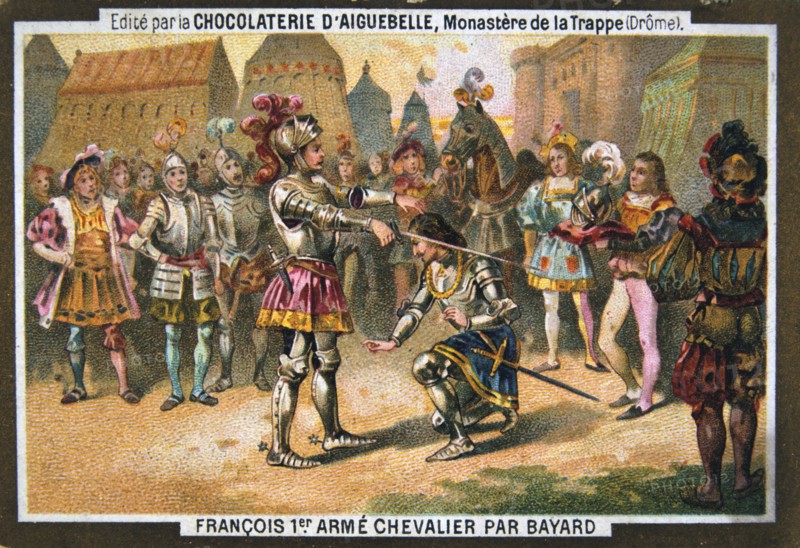 Francois I creates knight at Bayard, 1515, c19th Century. Artist: Unknown