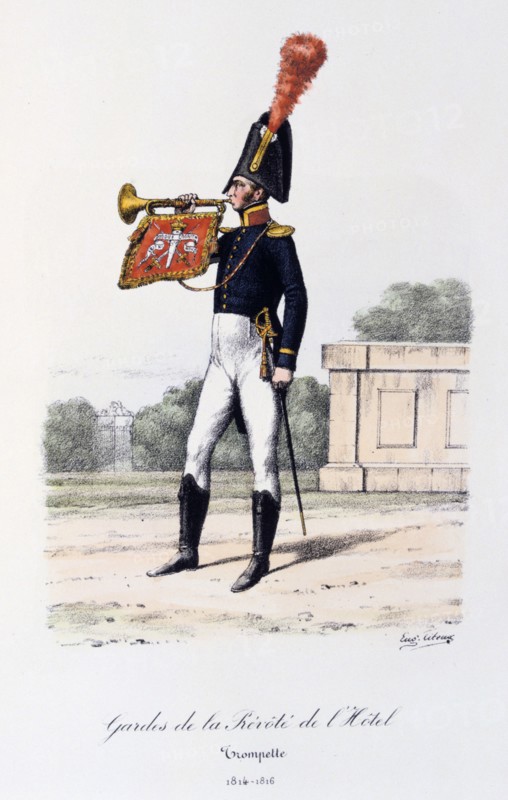 'Gardes de la Prevote de l'Hotel, Trumpeter', 1814-16 Artist: Eugene Titeux