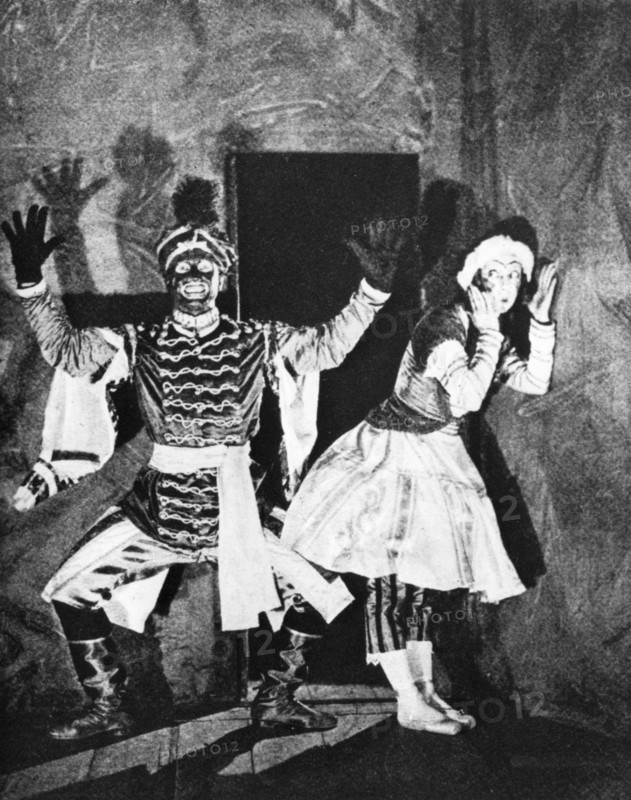 Vaslav Nijinsky, Russian ballet dancer, in Petrushka, Paris, 1912, (1930). Artist: Unknown