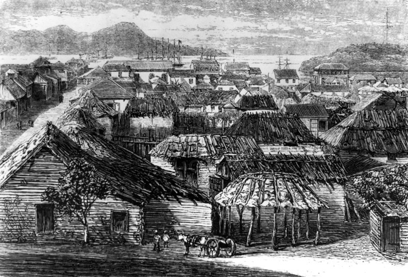 Town and bay of Puerto Plata, Santo Domingo, 1873. Artist: Unknown