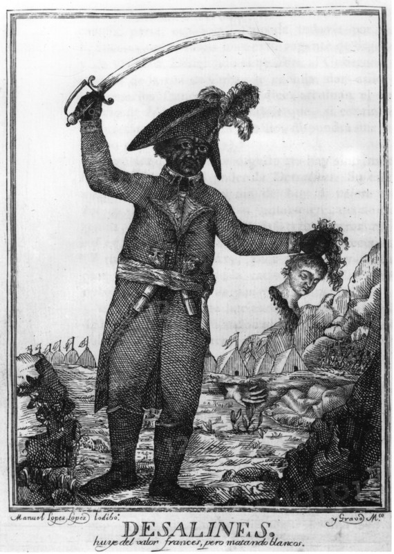 Jean Jacques Dessalines, a leader of the Haitian Revolution, 1806.  Artist: Manuel Lopez