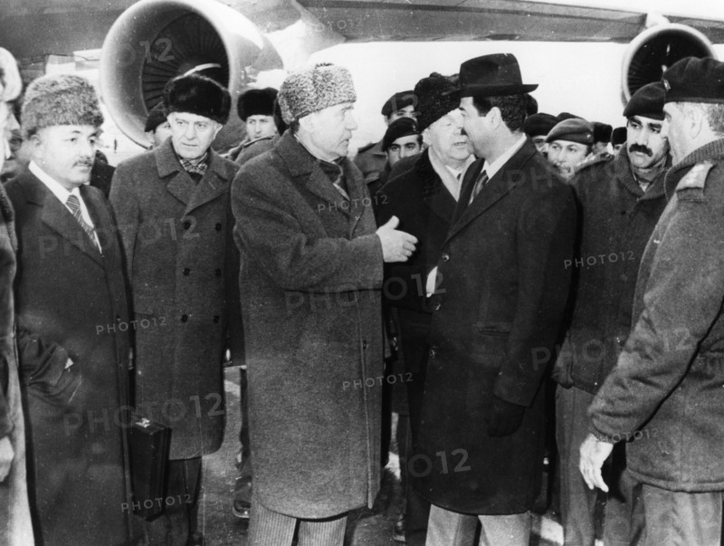 Saddam Hussein and Andrei Gromyko, Moscow, Russia, 1986. Artist: Unknown