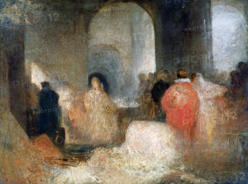 'Dinner in a Great Room with Figures in Costume', c1830-1835. Artist: JMW Turner