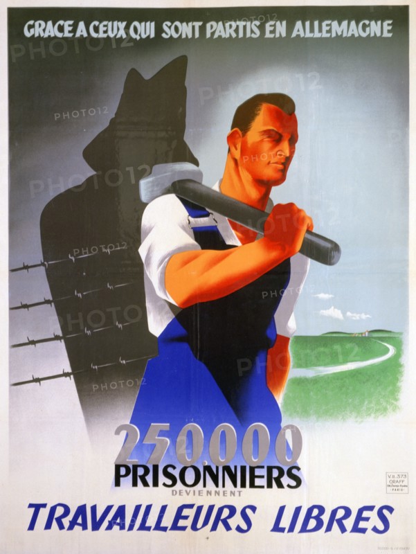 French workers for Germany poster, 1943. Artist: Unknown