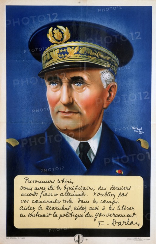 Admiral Darlan, Vichy French propaganda poster, c1940-1942. Artist: Roland Coudon