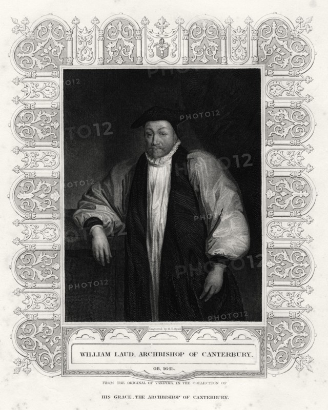 'William Laud, Archbishop of Canterbury', 19th century. Artist: Henry Thomas Ryall
