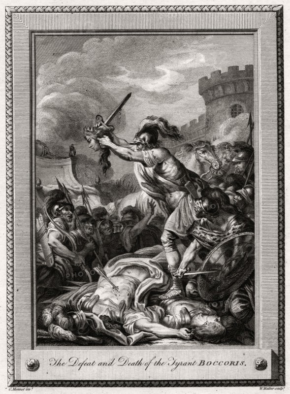 'The Defeat and Death of the Tyrant Boccoris', 1774. Artist: W Walker