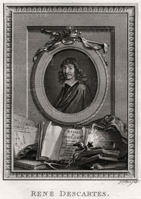 'Rene Descartes', 1775. Artist: J Collyer