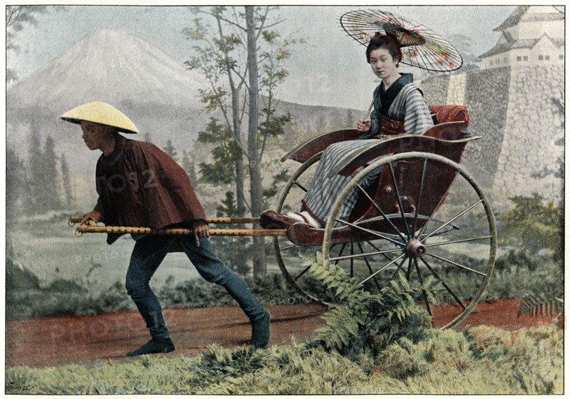 'Rickshaw, Carriage of Japan', c1890. Artist: Charles Gillot