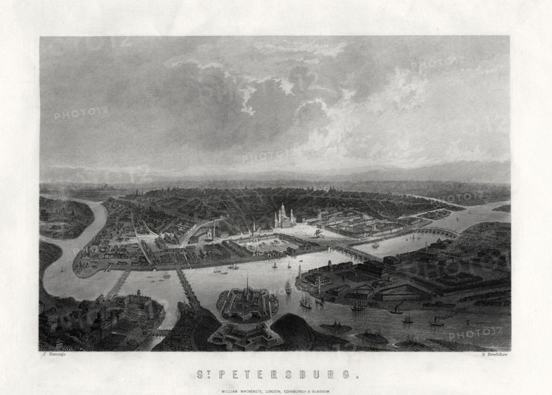 'St Petersburg', Russia, 19th century. Artist: S Bradshaw