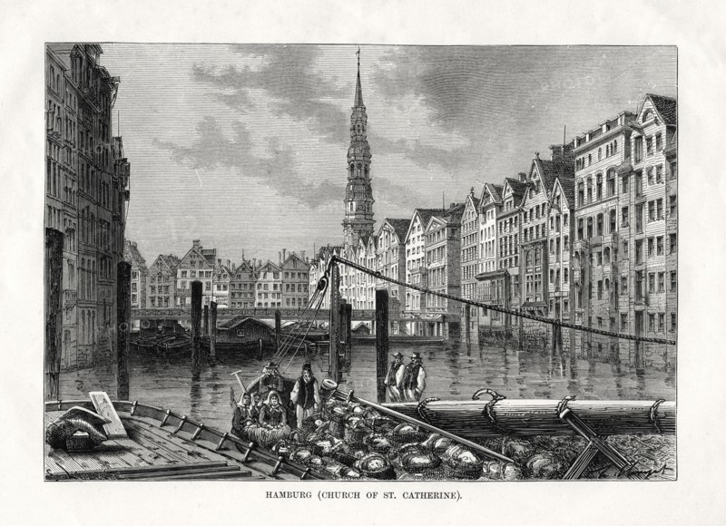 'Church of St Catherine, Hamburg', Germany, 1879. Artist: Unknown