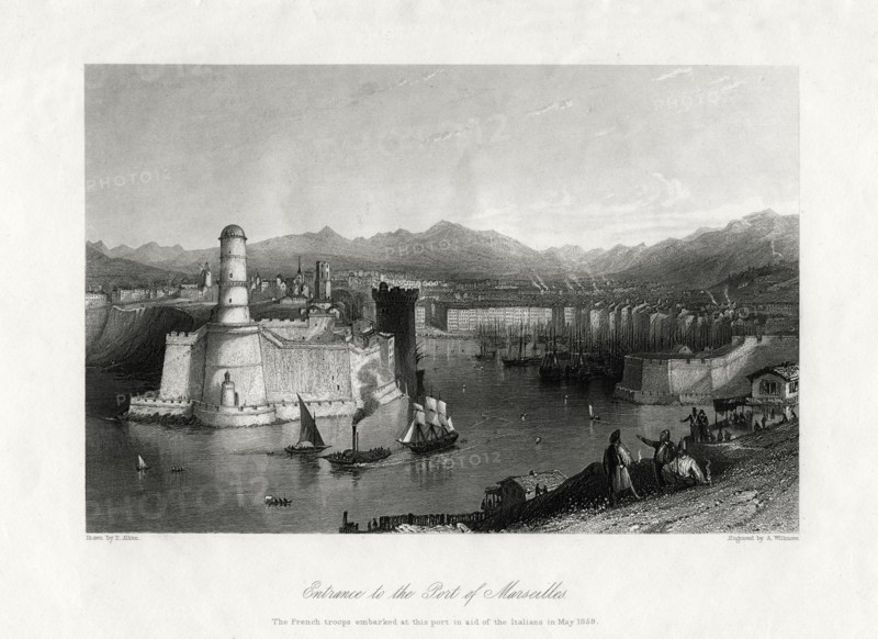 'Entrance to the Port of Marseilles', France, 1875. Artist: A Willmore