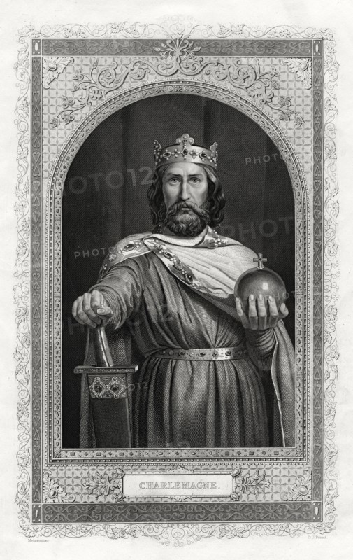 Charlemagne, king of the Franks, 1875. Artist: DJ Pound