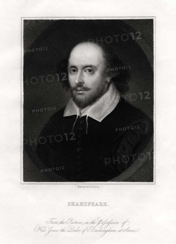 William Shakespeare, English playwright, 19th century.Artist: E Scriven