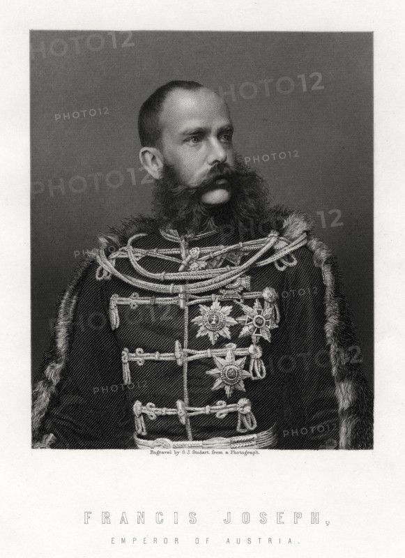Francis Joseph, Emperor of Austria, 19th century.Artist: George J Stodart