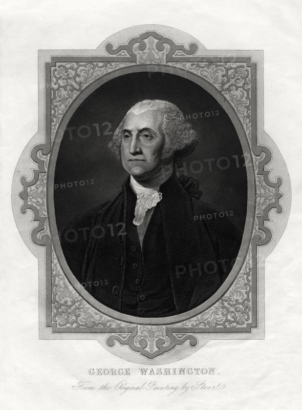 George Washington, first President of United States, 1877. Artist: Unknown