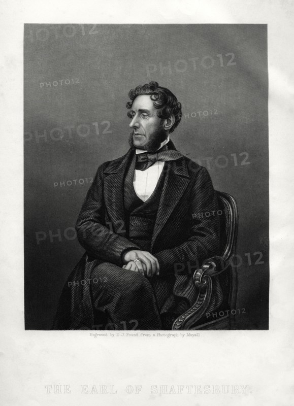 Anthony Ashley Cooper, 7th Earl of Shaftesbury, English philanthropist, c1880.Artist: DJ Pound