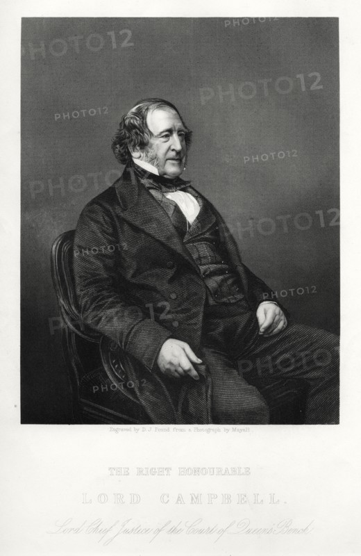 John Campbell, 1st Baron Campbell, British Liberal politician and lawyer, c1880. Artist: DJ Pound