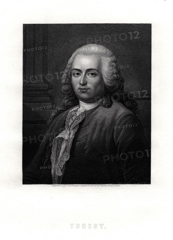 Turgot, French statesman and economist, 19th century. Artist: William Thomas Fry