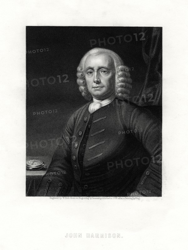 John Harrison, English clock maker, 19th century.Artist: W Holl
