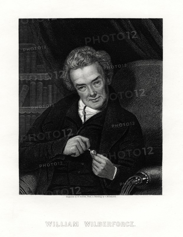 William Wilberforce, English anti-slavery campaigner, 19th century.Artist: E Scriven