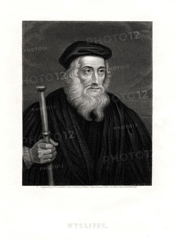 John Wycliffe, English theologian, 19th century. Artist: J Posselwhite