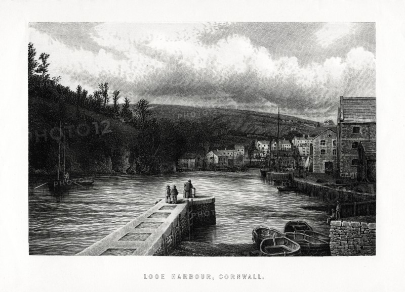 Looe Harbour, Cornwall, England, 1896. Artist: Unknown
