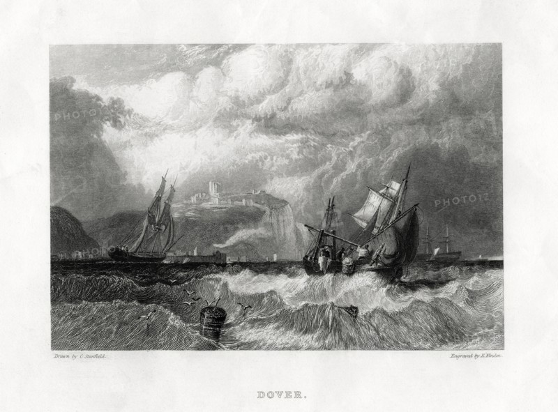 Dover, Kent, 1860. Artist: E Finden