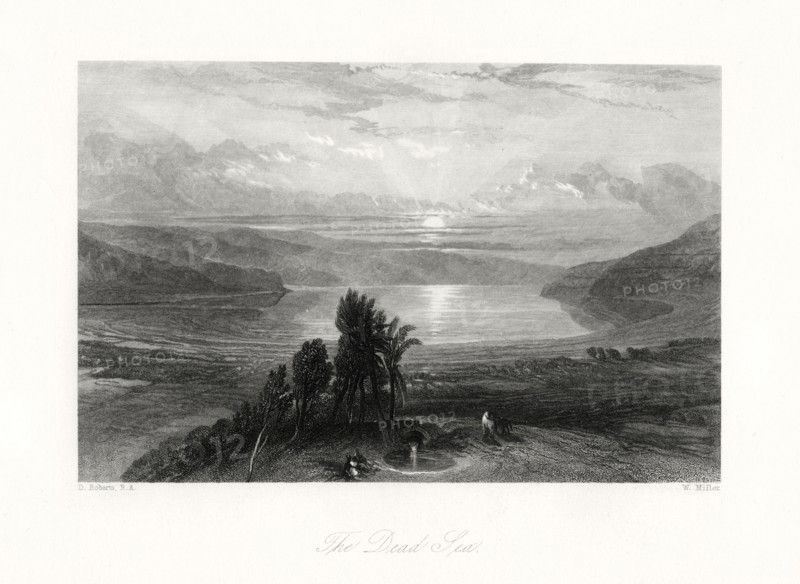 'The Dead Sea', 19th century. Artist: W Miller
