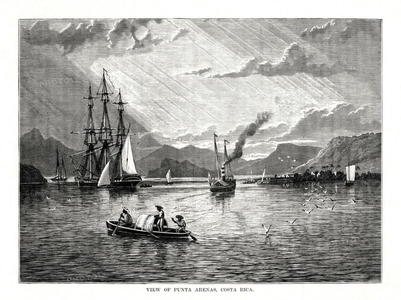 'View of Punta Arenas, Costa Rica', 1877. Artist: Unknown