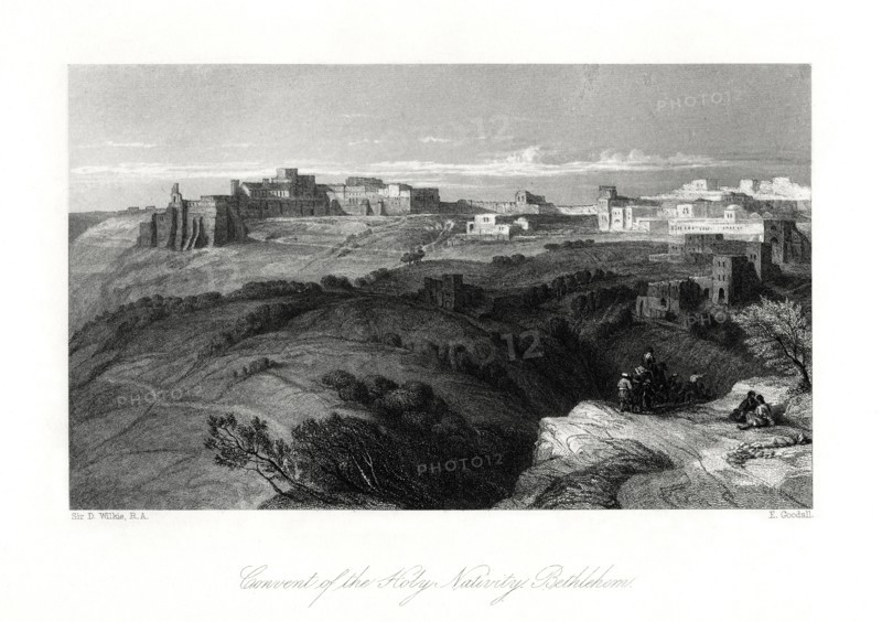Convent of the Holy Nativity, Bethlehem, Palestine, 19th century. Artist: E Goodall