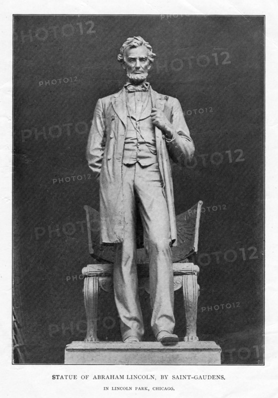 Statue of Abraham Lincoln, Lincoln Park, Chicago, 1887. Artist: Augustus Saint-Gaudens