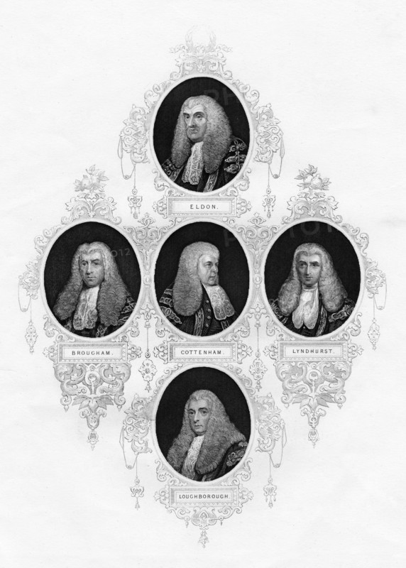 Lord Chancellors of Great Britain, 1877. Artist: Unknown