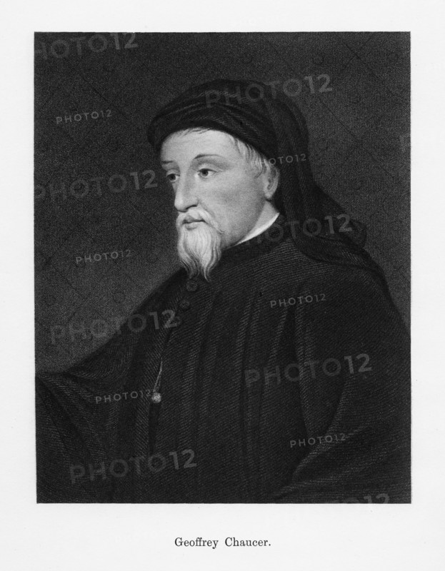 Geoffrey Chaucer, English author, poet, philosopher, bureaucrat, and diplomat, (19th century). Artist: Unknown