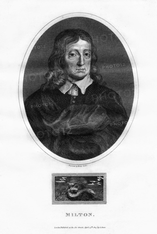 John Milton, English poet, (1815). Artist: Henry Cooke