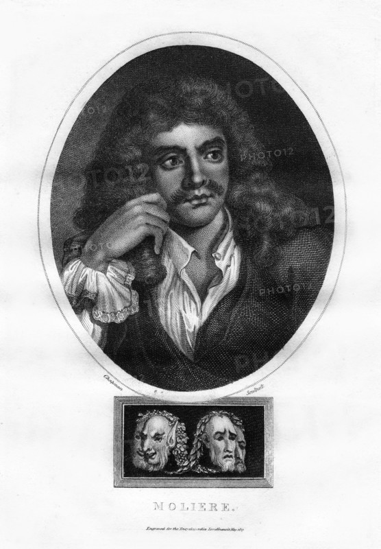 Moliere, French theatre writer, director and actor, (1817). Artist: I Chapman
